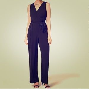 NWOT   NY Collection Petite Surplice Jumpsuit